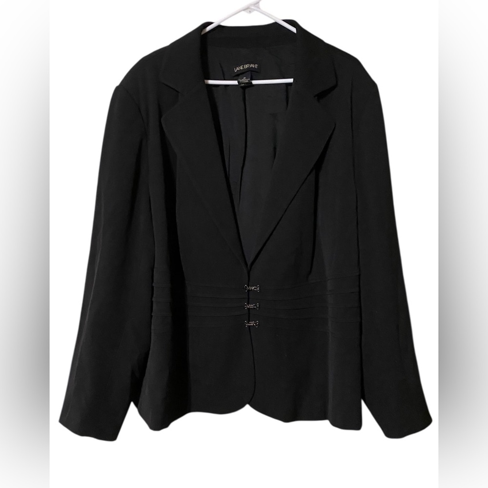 Lane Bryant Blazer Jacket Women’s 26 Black Lined Basic Capsule Corpcore Career